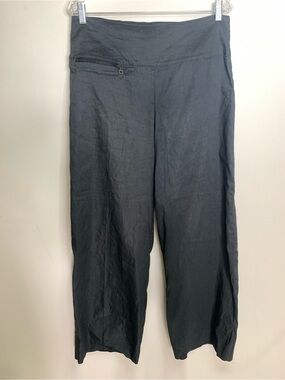 Sarah Pacini Grey Metallic Wide Leg Pants